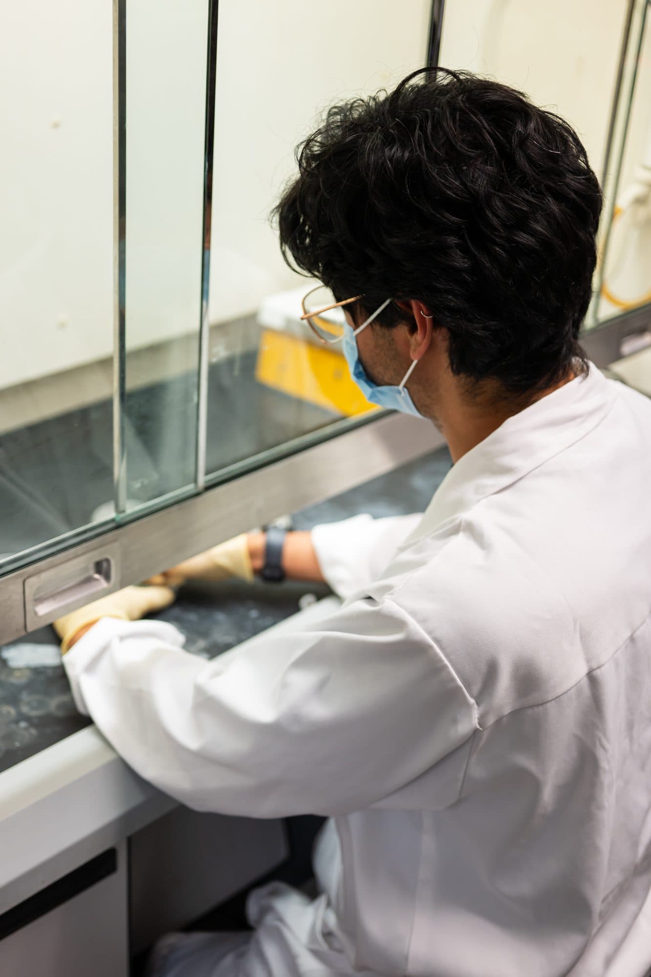 Pure Source R&D lab — bench, instruments, and workstation